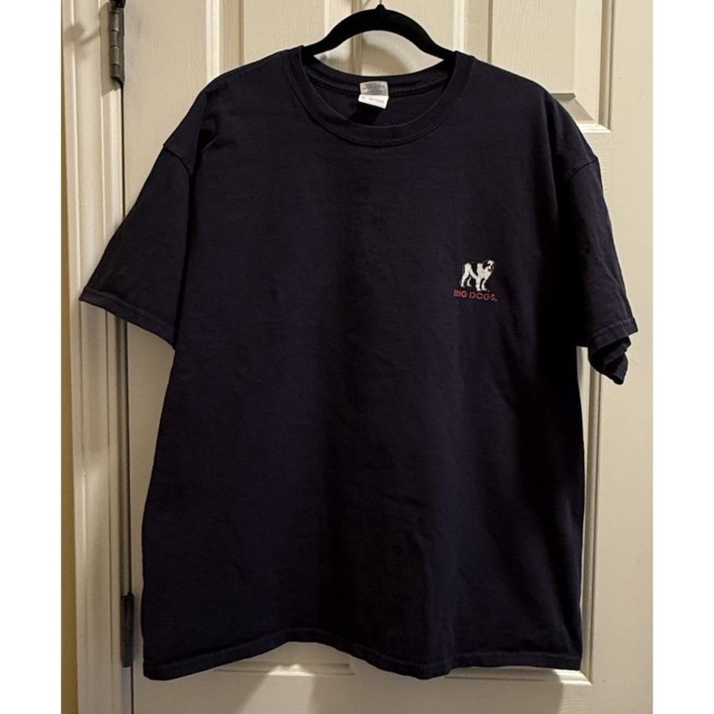 Vtg Big Dog "Talk to the Paw" Gildan Navy Short Sleeve T-Shirt XL